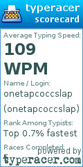 Scorecard for user onetapcoccslap