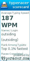 Scorecard for user outsiding