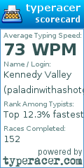 Scorecard for user paladinwithashotgun