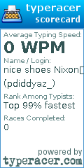 Scorecard for user pdiddyaz_