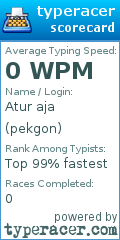 Scorecard for user pekgon