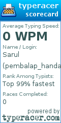 Scorecard for user pembalap_handal1