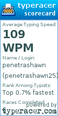 Scorecard for user penetrashawn25