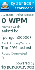 Scorecard for user penguin00000