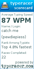 Scorecard for user pewdiepiess