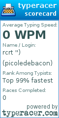Scorecard for user picoledebacon
