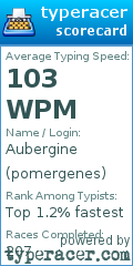 Scorecard for user pomergenes