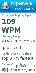 Scorecard for user prospeed