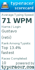 Scorecard for user retii