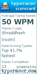 Scorecard for user rootn