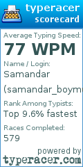 Scorecard for user samandar_boymurodov