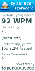Scorecard for user samurott