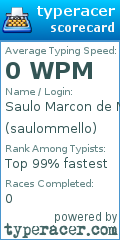 Scorecard for user saulommello