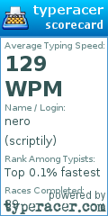 Scorecard for user scriptily