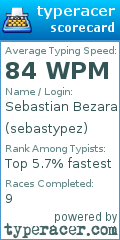 Scorecard for user sebastypez