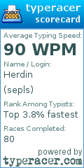 Scorecard for user sepls