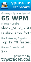 Scorecard for user skibibi_emo_fortnite
