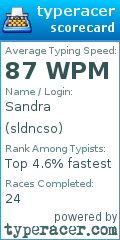 Scorecard for user sldncso