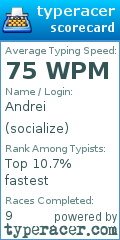 Scorecard for user socialize