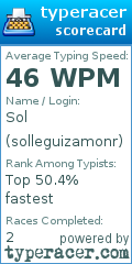 Scorecard for user solleguizamonr