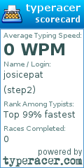 Scorecard for user step2