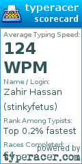 Scorecard for user stinkyfetus