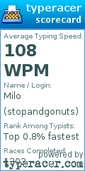 Scorecard for user stopandgonuts