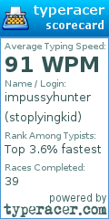 Scorecard for user stoplyingkid