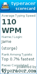 Scorecard for user storge