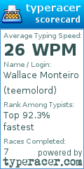 Scorecard for user teemolord