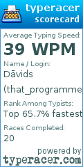 Scorecard for user that_programmer_guy