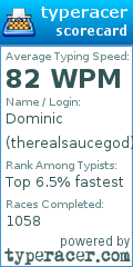 Scorecard for user therealsaucegod