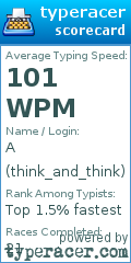 Scorecard for user think_and_think