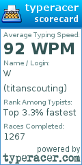 Scorecard for user titanscouting