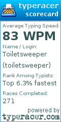 Scorecard for user toiletsweeper
