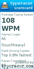 Scorecard for user touchheavy