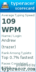 Scorecard for user trazer