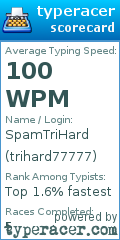 Scorecard for user trihard77777