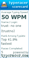 Scorecard for user trustno