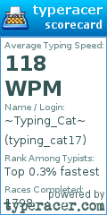 Scorecard for user typing_cat17