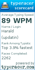 Scorecard for user updatin