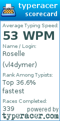 Scorecard for user vl4dymer