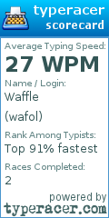 Scorecard for user wafol
