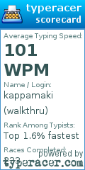 Scorecard for user walkthru