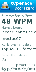 Scorecard for user westus67