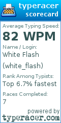 Scorecard for user white_flash