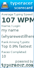 Scorecard for user whyarewestillhere