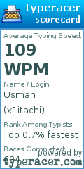 Scorecard for user x1itachi