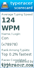 Scorecard for user x78978