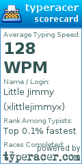 Scorecard for user xlittlejimmyx
